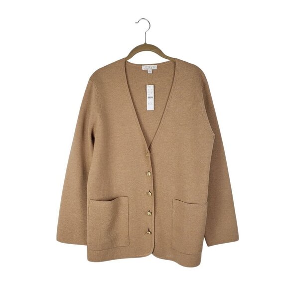 J. Crew Jackets & Blazers - J Crew NWT Giselle V-Neck Sweater Blazer Cardigan Camel BV316 Womens Small